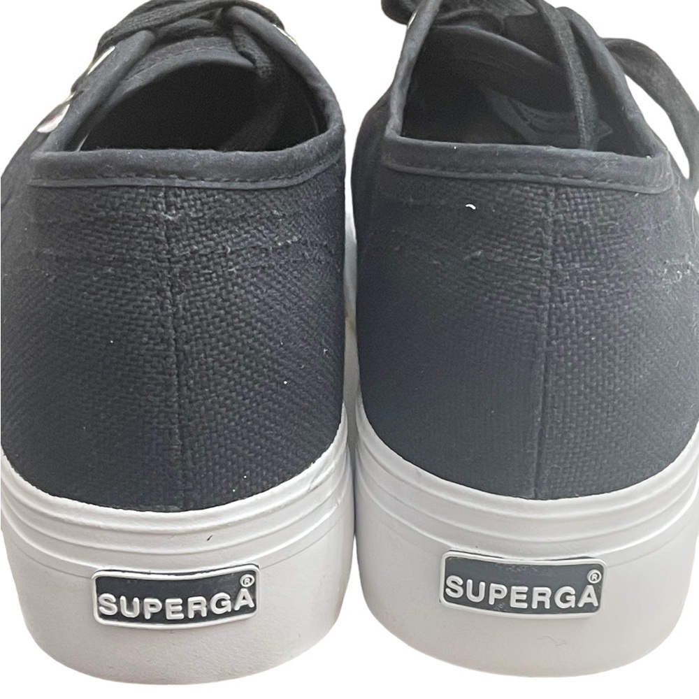 Superga 2790 Platform Sneakers - Black Size 41.5 Usa M 8.5, Usa W 10 — image 7 of 8